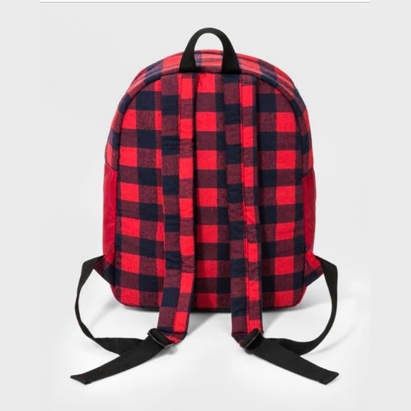 Cat & Jack Quilted Fleece Red Backpack 14 in NWT - Picture 2 of 8